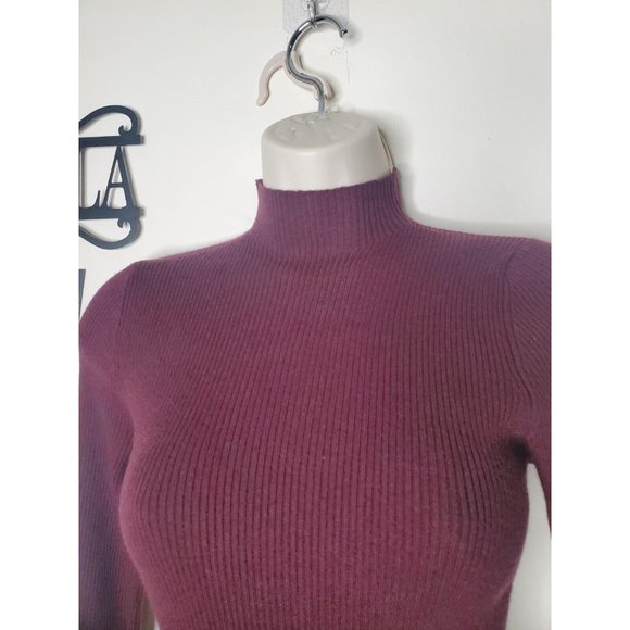 Dress Forum Los Angeles Womens Small Burgundy long Length With Side Slit Dress - Picture 8 of 11